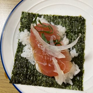 マグロのカルパッチョ風手巻き